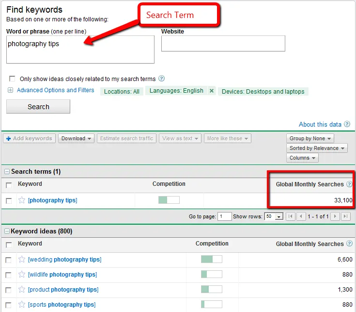 Keyword Search Tool