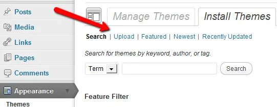 upload-theme Upload WordPress Theme