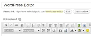 WordPress Visual Editor