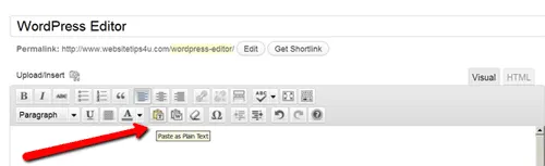 Wordpress Editor Paste Text Icon Wordpress Paste Text Icon