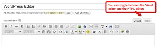 WordPress Editor WordPress Visual Editor