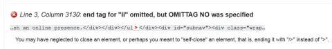 Validating code code-error