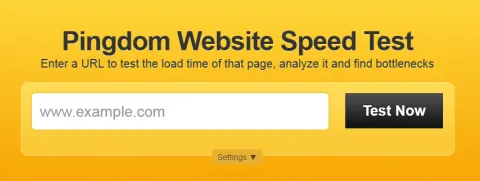 Test for speed Pingdom URL