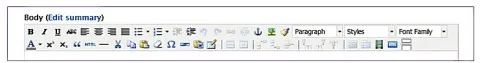 Icons for formatting