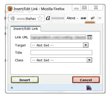 Hyperlink text