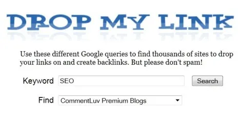 CommentLuv Find CommentLuv Enabled Blogs