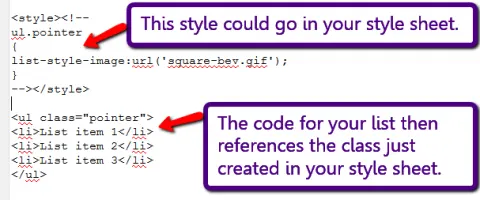 class styles for lists bullet-image