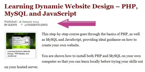 WordPress Plublished Date WordPress Plublished Date on Post