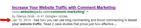 Post Date in SERPs