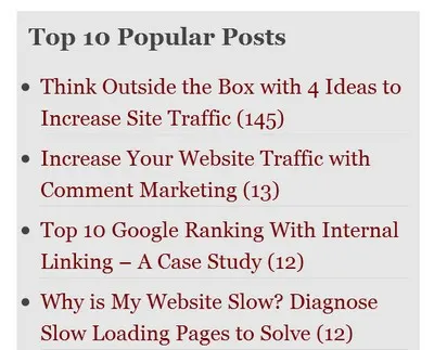 Most popular posts without WordPress plugin