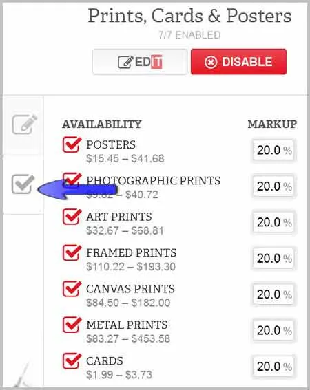 RedBubble Product Availability