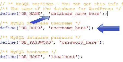 wp-config.php modifications